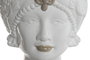 DKD Home Decor Macetero de Porcelana Cabeza Siciliana 15x15x26,5 cm