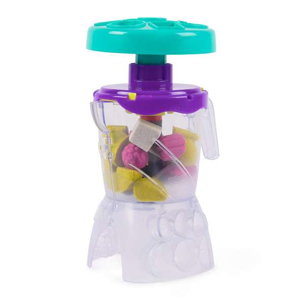 Spin Master Batidora de Smoothies con Arena Moldeable Kinetic Sand, Juego Tetris Multilingüe para 1 Jugador, Recomendado de 5 a 99 Años, 28x23x6,30cm