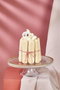 Hermia Paris 21 Plato para Servir Pasteles de Vidrio Transparente con Soporte de 21 cm
