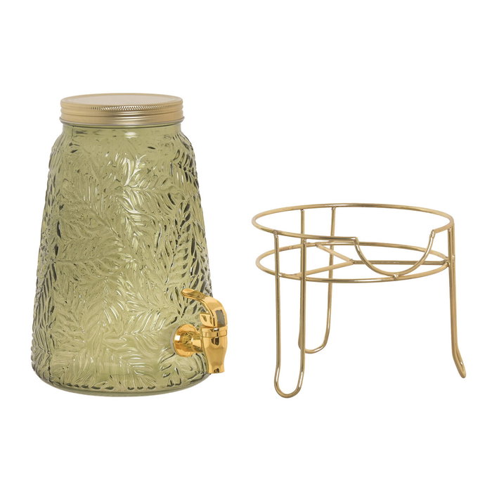 DKD Home Decor Dispensador de Bebidas de Cristal 3,3L Verde y Dorado DKD Home Decor Dispensador de Bebidas de Cristal 3,3L Verde y Dorado