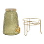 DKD Home Decor Dispensador de Bebidas de Cristal 3,3L Verde y Dorado