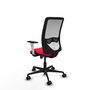PIQUERAS Y CRESPO Silla de oficina Zulema con mecanismo Sincro, Rojo y Blanco
