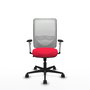 PIQUERAS Y CRESPO Silla de oficina Zulema con mecanismo Sincro, Rojo y Blanco