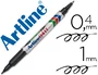 Artline EK-041T Rotulador Marcador Permanente Negro Doble Punta 0,4 mm y 1 mm
