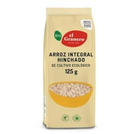 EL GRANERO Arroz Hinchado Integral Ecológico 125g Bio - Cereal para Desayuno, Añadir a Yogur o Bebida Vegetal, Sin Cocción, Vegano