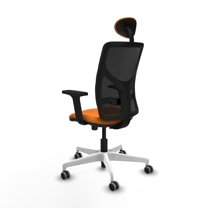 PIQUERAS Y CRESPO Silla de oficina Motilla Naranja y Negro