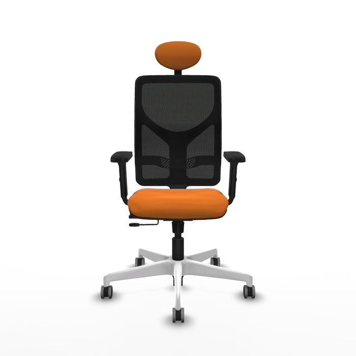 PIQUERAS Y CRESPO Silla de oficina Motilla Naranja y Negro