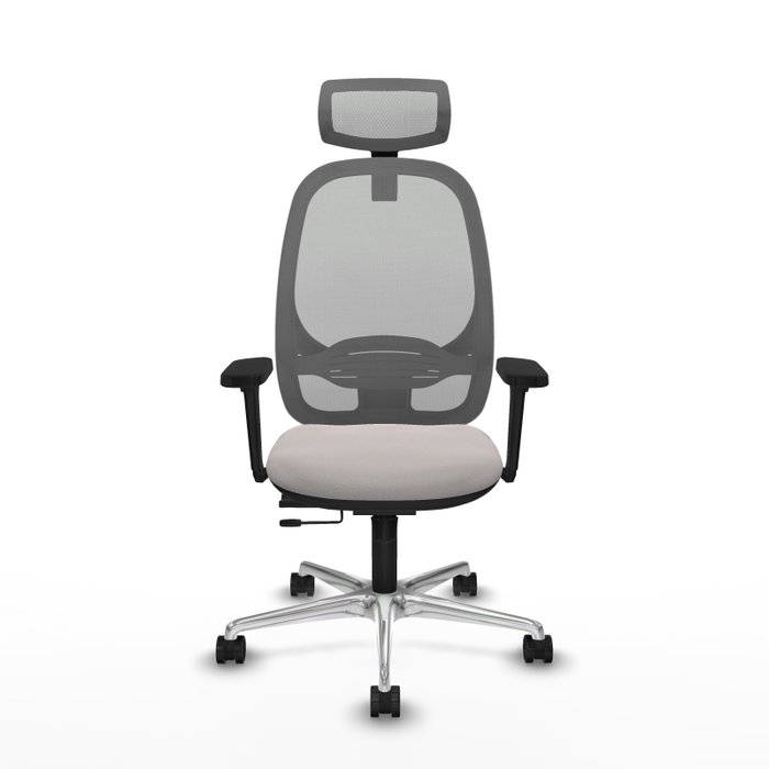 PIQUERAS Y CRESPO Silla de oficina Cilanco Blanco/Gris con mecanismo Sincro/Traslack PIQUERAS Y CRESPO Silla de oficina Cilanco Blanco/Gris con mecanismo Sincro/Traslack