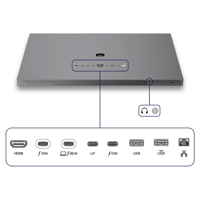 Philips 27E3U7903 Monitor 27" (68.6 cm) 5K Ultra HD (5120x2880) IPS 70Hz HDR600 HDMI 2.1 DP USB-C con Altavoces, Micrófono, Cámara y Soporte Ajustable