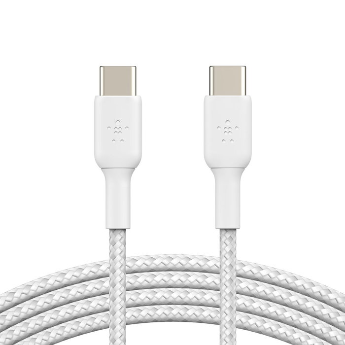 Belkin Pack de 2 Cables Boost Charge USB-C a USB-C Trenzados de 1m Blanco
