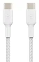Belkin CAB004BT1MWH2PK Cable USB-C a USB-C Trenzado 1m Blanco, USB 2.0, 480 Mbit/s, Carga Rápida 60W, 2 Piezas