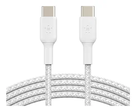 Belkin Pack de 2 Cables Boost Charge USB-C a USB-C 1m Blanco Trenzado