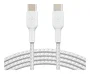 Belkin CAB004BT1MWH2PK Cable USB-C a USB-C Trenzado 1m Blanco, USB 2.0, 480 Mbit/s, Carga Rápida 60W, 2 Piezas