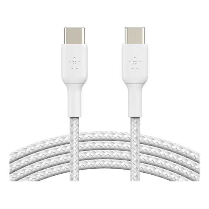 Belkin Cable Boost Charge USB-C a USB-C 1m Nylon Trenzado - Pack de 2 CAB004BT1MWH2PK - Carga Rápida 60W, Compatible con iPhone 15, iPad, MacBook, Samsung Galaxy Belkin Cable Boost Charge USB-C a USB-C 1m Nylon Trenzado - Pack de 2 CAB004BT1MWH2PK - Carga Rápida 60W, Compatible con iPhone 15, iPad, MacBook, Samsung Galaxy