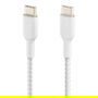 Belkin Cable Boost Charge USB-C a USB-C 1m Nylon Trenzado - Pack de 2 CAB004BT1MWH2PK - Carga Rápida 60W, Compatible con iPhone 15, iPad, MacBook, Samsung Galaxy