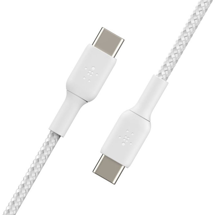 Belkin Cable Boost Charge USB-C a USB-C 1m Nylon Trenzado - Pack de 2 CAB004BT1MWH2PK - Carga Rápida 60W, Compatible con iPhone 15, iPad, MacBook, Samsung Galaxy Belkin Cable Boost Charge USB-C a USB-C 1m Nylon Trenzado - Pack de 2 CAB004BT1MWH2PK - Carga Rápida 60W, Compatible con iPhone 15, iPad, MacBook, Samsung Galaxy