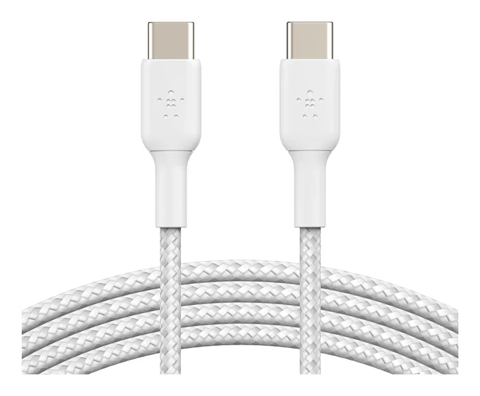 Belkin Pack de 2 Cables Boost Charge USB-C a USB-C Trenzados de 1m Blanco