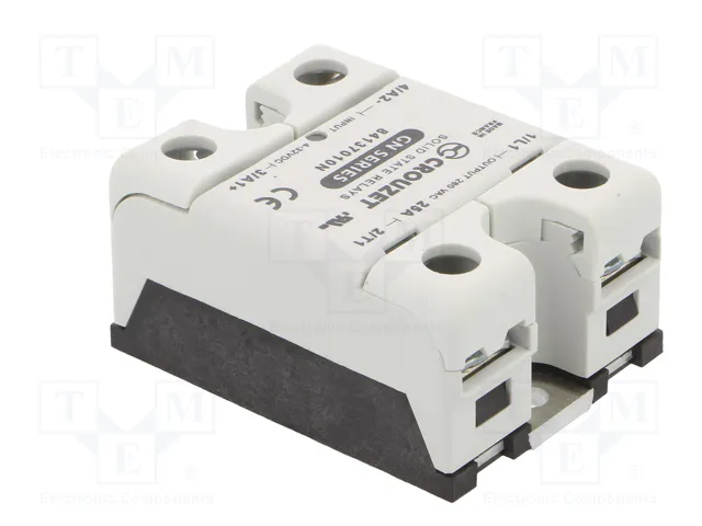 CROUZET GN Relé de semiconductor monofásico 25A 24-280VAC CROUZET GN Relé de semiconductor monofásico 25A 24-280VAC