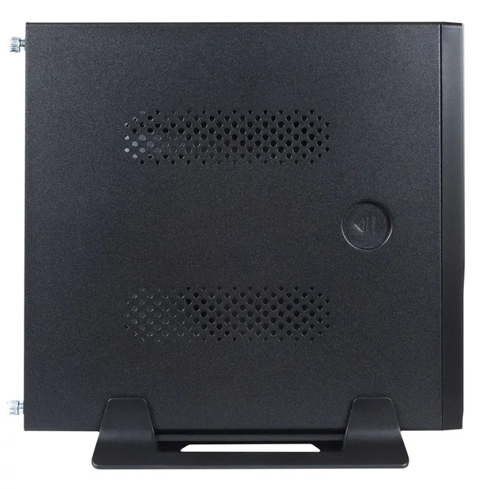 Unykach Caja PC Mini-ITX UK-1003 Negra con Fuente de Alimentación 120W Incluida, 2 Puertos USB 3.0 Frontales, Soporte VESA, Compacta 2L para Disco 2.5", Diseño Horizontal o Vertical