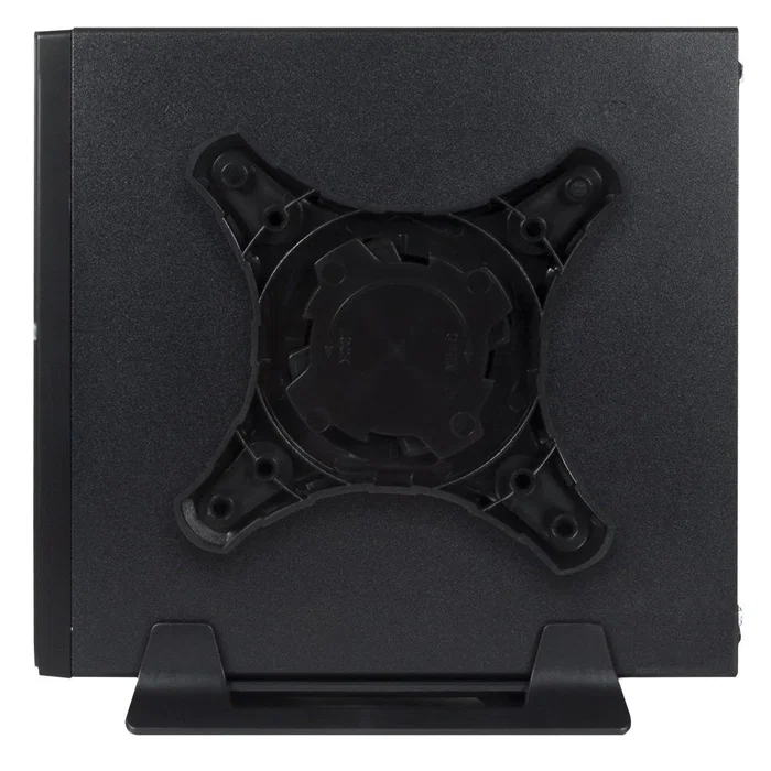 Unykach Caja PC Mini-ITX UK-1003 Negra con Fuente de Alimentación 120W Incluida, 2 Puertos USB 3.0 Frontales, Soporte VESA, Compacta 2L para Disco 2.5", Diseño Horizontal o Vertical