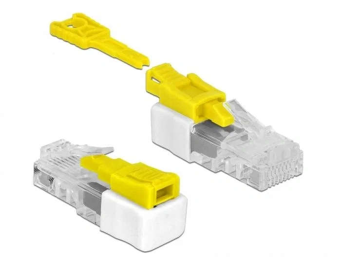 DeLOCK 85334 Set de 5 Bloqueadores de Puertos RJ45 Blanco y Amarillo DeLOCK 85334 Set de 5 Bloqueadores de Puertos RJ45 Blanco y Amarillo