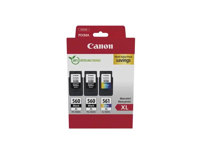 Canon Multipack de Cartuchos de Tinta Original PG-560XL y CL-561XL Alto Rendimiento