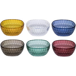 Guzzini VANITY Set de 6 Cuencos de 12 cm Colores Surtidos