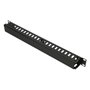 Extralink Organizador de cables 1U 19 pulgadas con cubierta metálica Negro
