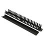 Extralink Organizador de cables 1U 19 pulgadas con cubierta metálica Negro