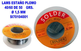 LAMS Estaño con Plomo 40/60 de 50 g Ø 1,5 mm