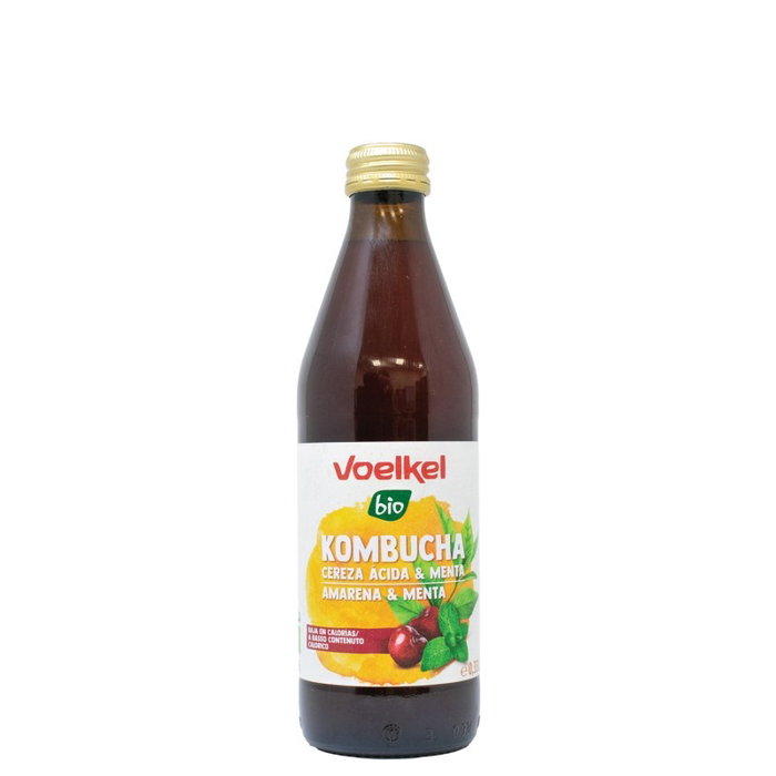 VOELKEL Kombucha Cereza y Menta BIO 330ml
