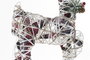 DKD Home Decor Reno LED Ratán 30x14x40 Plateado Natural