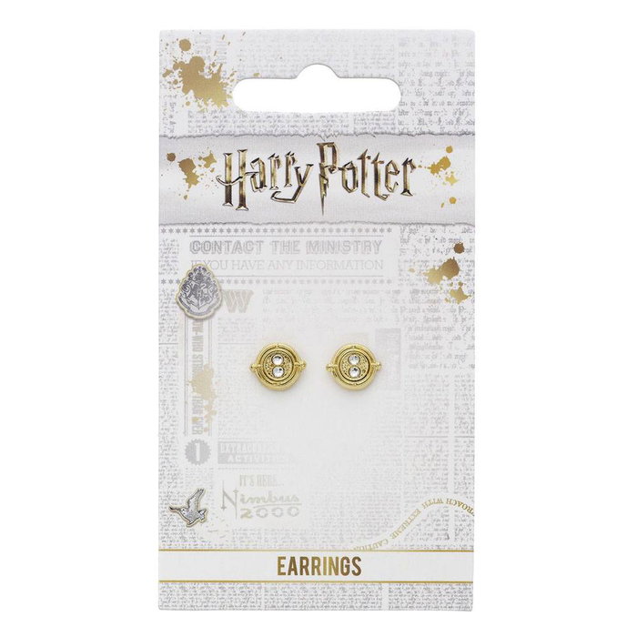 Harry Potter Pendientes Time Turner (bañado en oro)