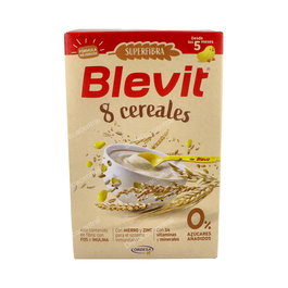 Blevit Super Fibra 8 Cereales para Bebé, Alimento Infantil con Fibra, Paquete de 500 g