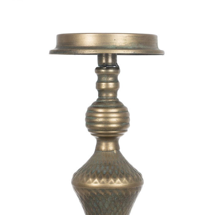 Ixia Portavelas Oro Viejo Metal Decoración 14 x 14 x 59 cm