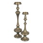 Portavelas Oro Viejo Metal Decoración 14 X 14 X 59 cm