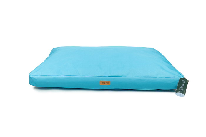 Gloria Colchón Conil Rectangular Azul 104x65 cm, Impermeable, Desenfundable, Lavable, Base Antideslizante, Relleno Silicona Reciclada