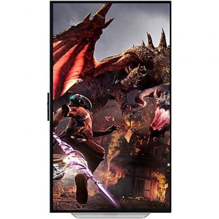 Samsung S32DG800SU Monitor Gaming Odyssey OLED G8 de 32 Pulgadas, 4K UHD, 240 Hz, 0.03ms, AMD FreeSync Premium Pro, Gaming Hub, Smart TV, Altavoces, Regulable en Altura, Plata