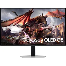 Samsung Monitor Gaming Odyssey OLED G8 S32DG800SU 32" 4K OLED 240Hz Smart TV Regulable en Altura Plata