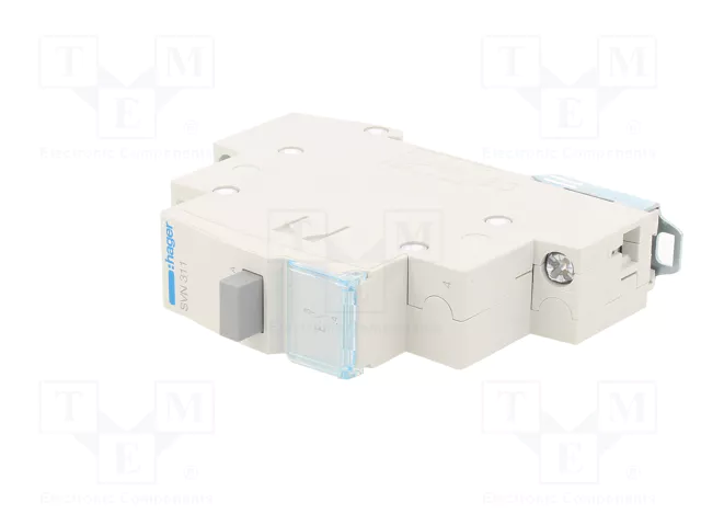 HAGER Interruptor de botón gris 230VAC 16A para raíl DIN