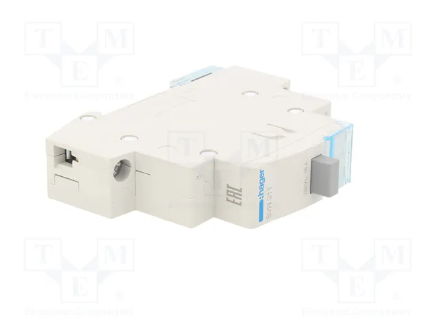 HAGER Interruptor de botón gris 230VAC 16A para raíl DIN