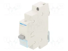 HAGER Interruptor de botón gris 230VAC 16A para raíl DIN