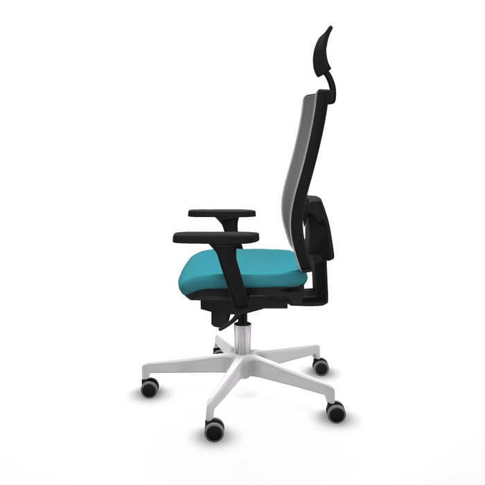 PIQUERAS Y CRESPO Silla de oficina Horna con mecanismo Sincro, Turquesa y Gris PIQUERAS Y CRESPO Silla de oficina Horna con mecanismo Sincro, Turquesa y Gris