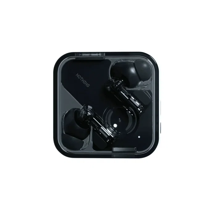 Nothing Ear - Auriculares True Wireless In-ear Bluetooth 5.3 con Cancelación Activa de Ruido (ANC) y Carga Inalámbrica - Negro/Transparente