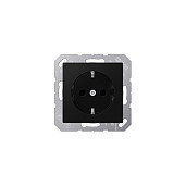 Jung A1520BFKISWM Schuko Enchufe de Pared con Protección Anti-Contacto, Tipo F, Negro Grafito, 250V 16A, Termoplástico, 1 Unidad