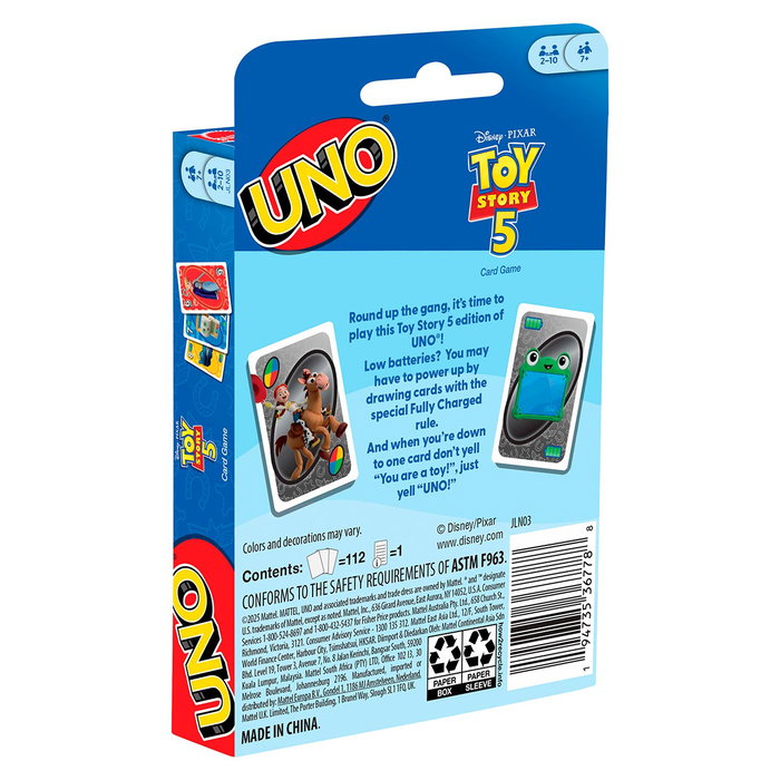 Mattel Juego Uno Toy Story 5 Mattel Juego Uno Toy Story 5