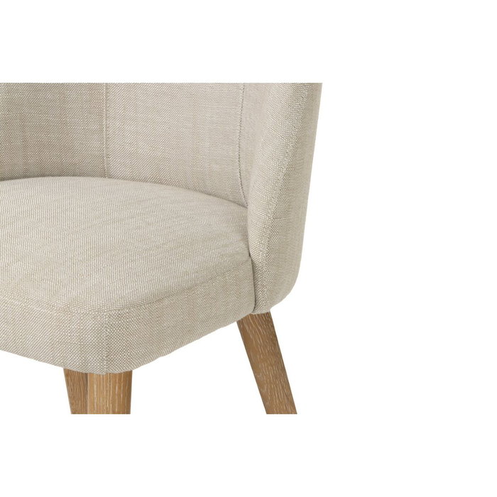 DKD Home Decor Silla Tapizada de Poliéster en Fresno Acabado Decapé