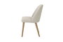 DKD Home Decor Silla Urban Tapizada en Fresno y Poliéster, Colores Blanco y Natural, Dimensiones 59 x 84 x 50 cm