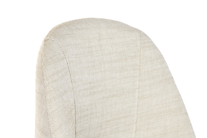 DKD Home Decor Silla Urban Tapizada en Fresno y Poliéster, Colores Blanco y Natural, Dimensiones 59 x 84 x 50 cm