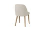 DKD Home Decor Silla Urban Tapizada en Fresno y Poliéster, Colores Blanco y Natural, Dimensiones 59 x 84 x 50 cm